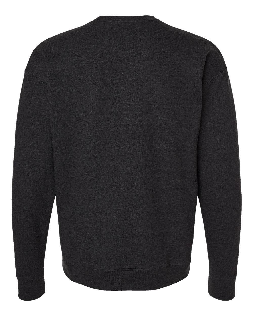 Unisex Fleece Crewneck Sweatshirt - Back - B10459582 - Heather Graphite