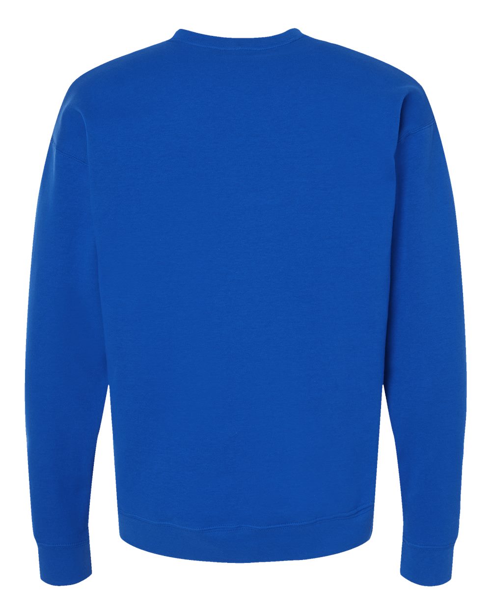 Unisex Fleece Crewneck Sweatshirt - Back - B10459752 - Royal