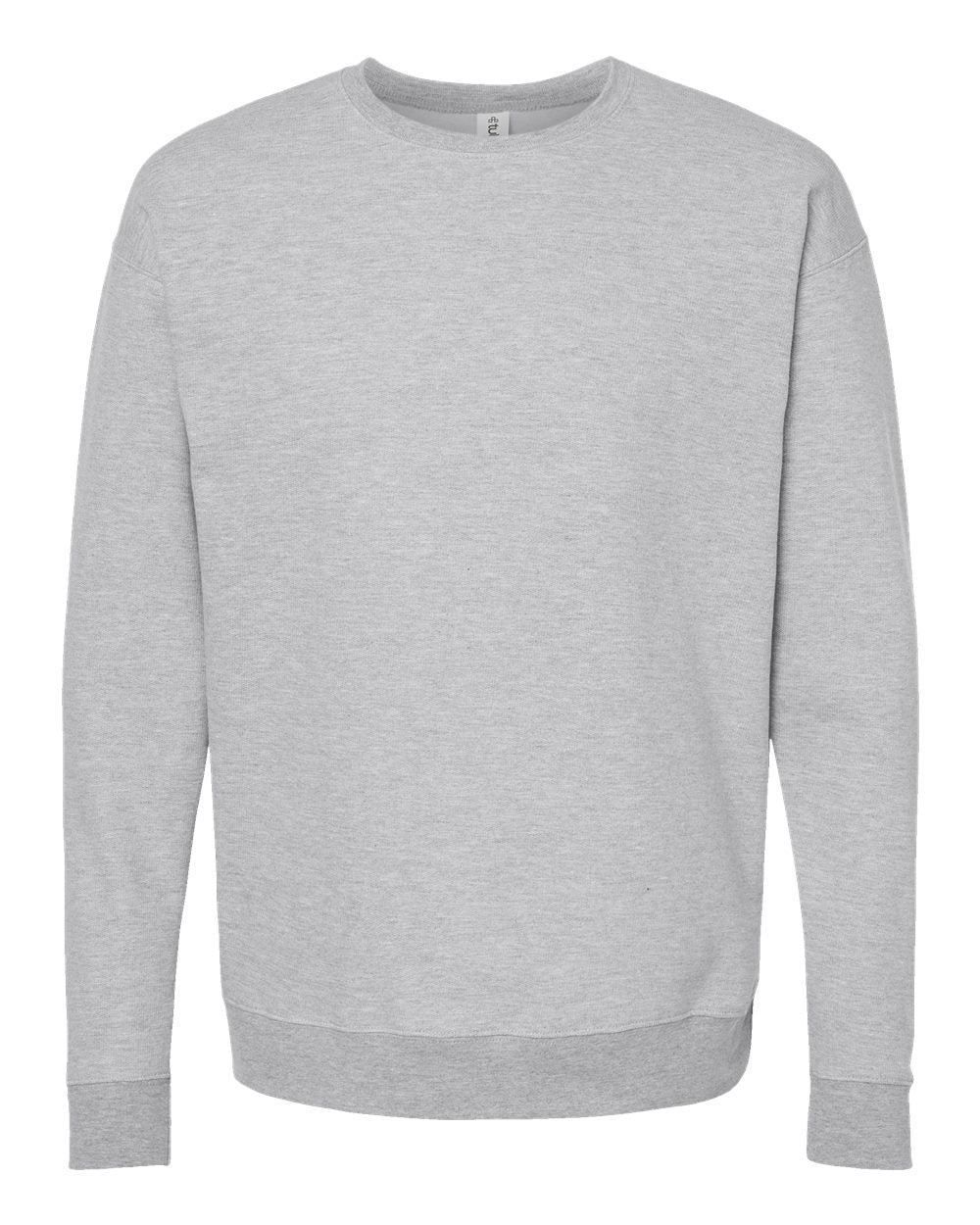 Unisex Fleece Crewneck Sweatshirt - Front - B10459092 - Heather Grey