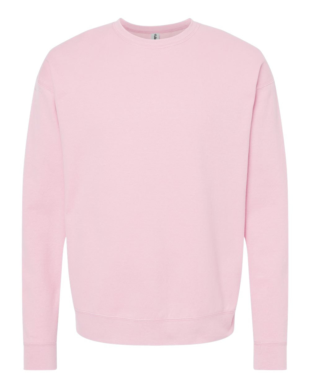 Unisex Fleece Crewneck Sweatshirt - Front - B10459302 - Light Pink