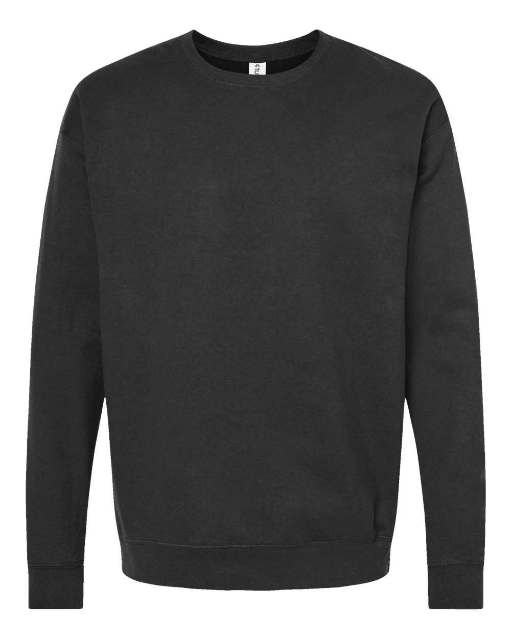 Unisex Fleece Crewneck Sweatshirt - Front - B10459502 - Black