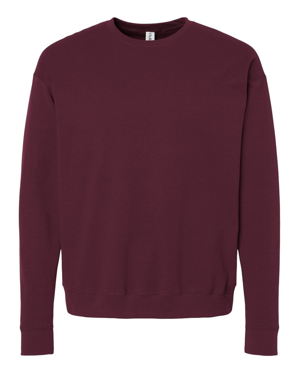 Unisex Fleece Crewneck Sweatshirt - Front - B10459532 - Maroon