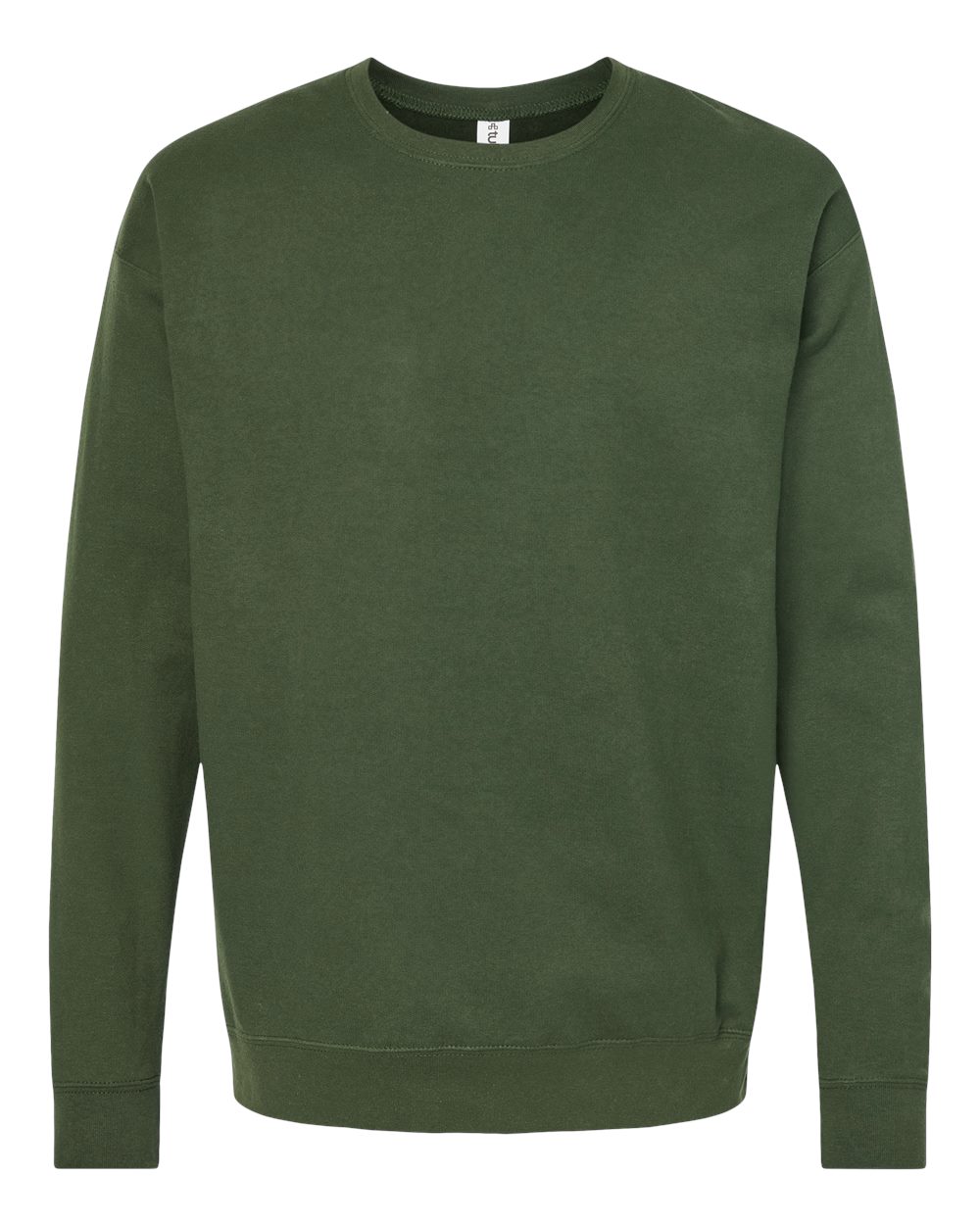 Unisex Fleece Crewneck Sweatshirt - Front - B10459552 - Military Green