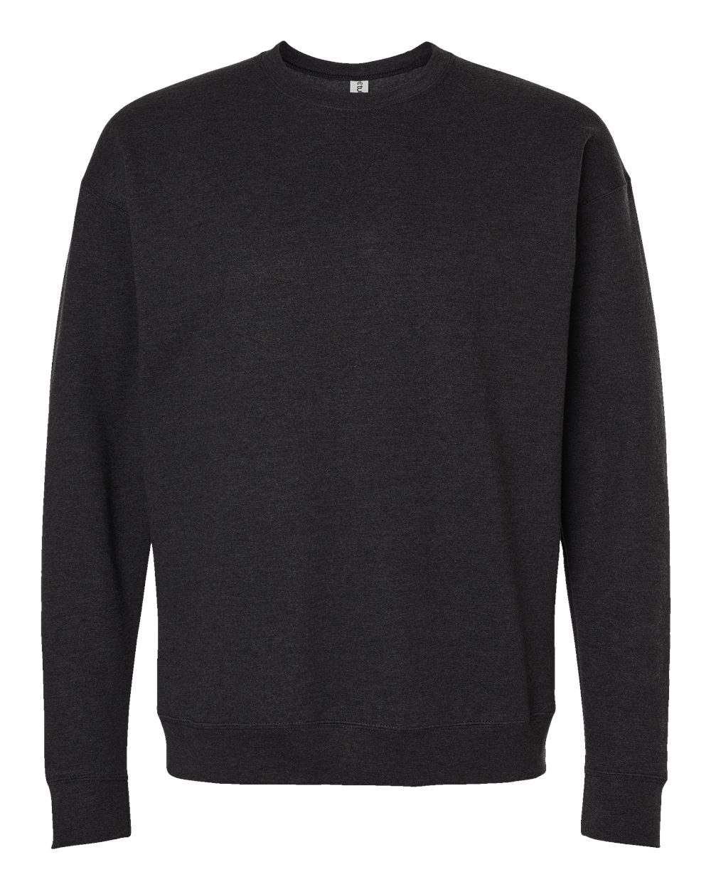 Unisex Fleece Crewneck Sweatshirt - Front - B10459582 - Heather Graphite
