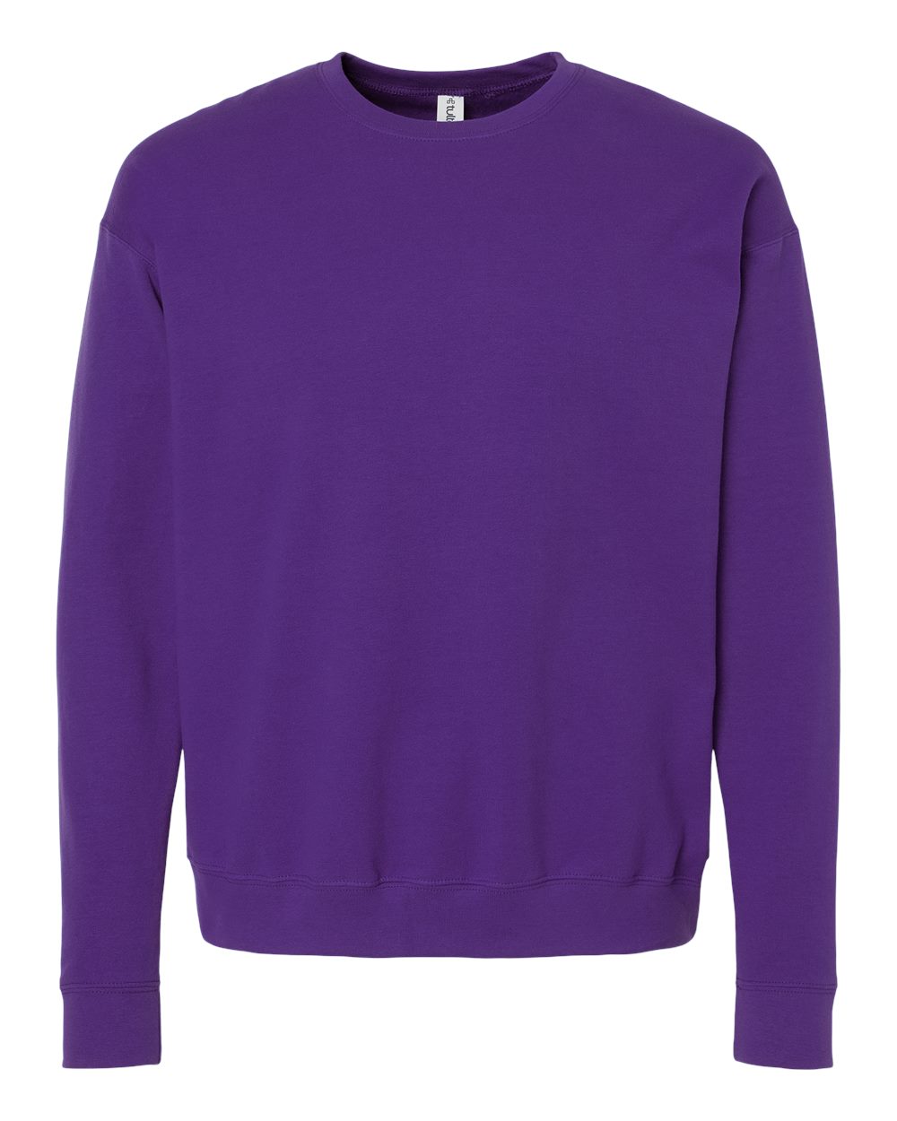 Unisex Fleece Crewneck Sweatshirt - Front - B10459672 - Purple