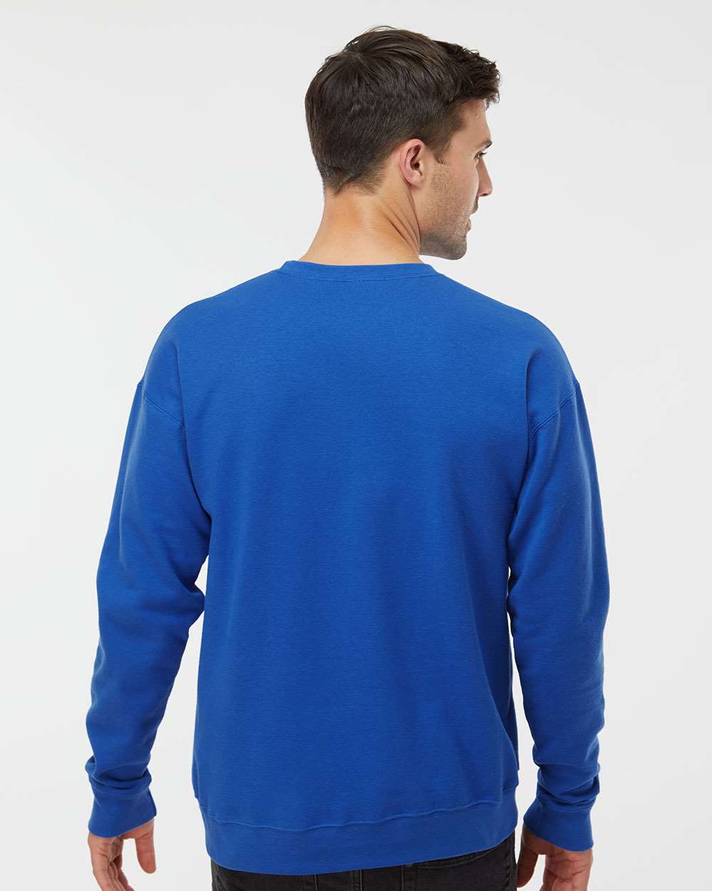 Unisex Fleece Crewneck Sweatshirt - OnModelBack - B10459752 - Royal