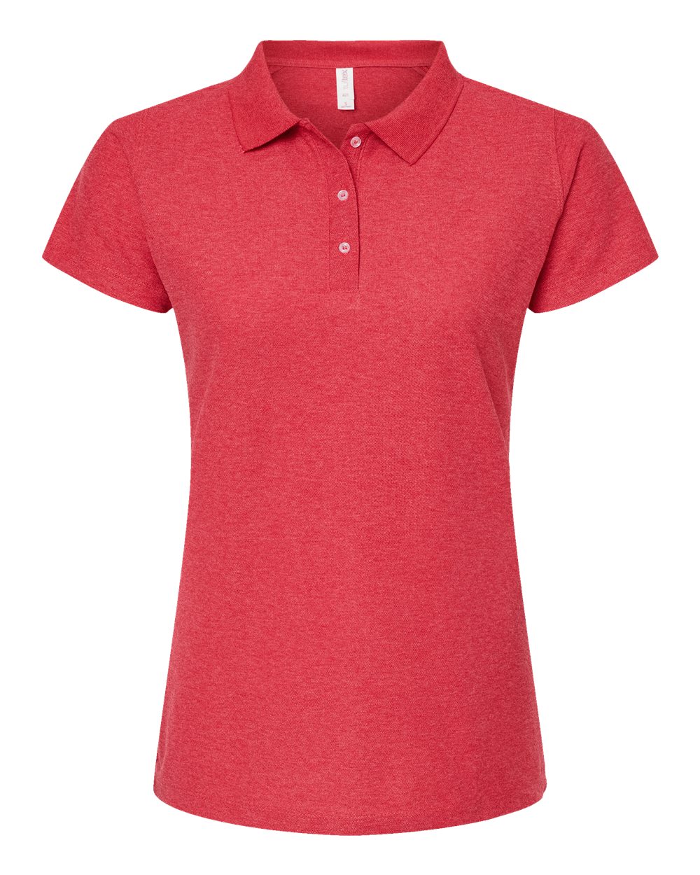 Women's 50/50 Sport Pique Polo - Front - B10659703 - Heather Red