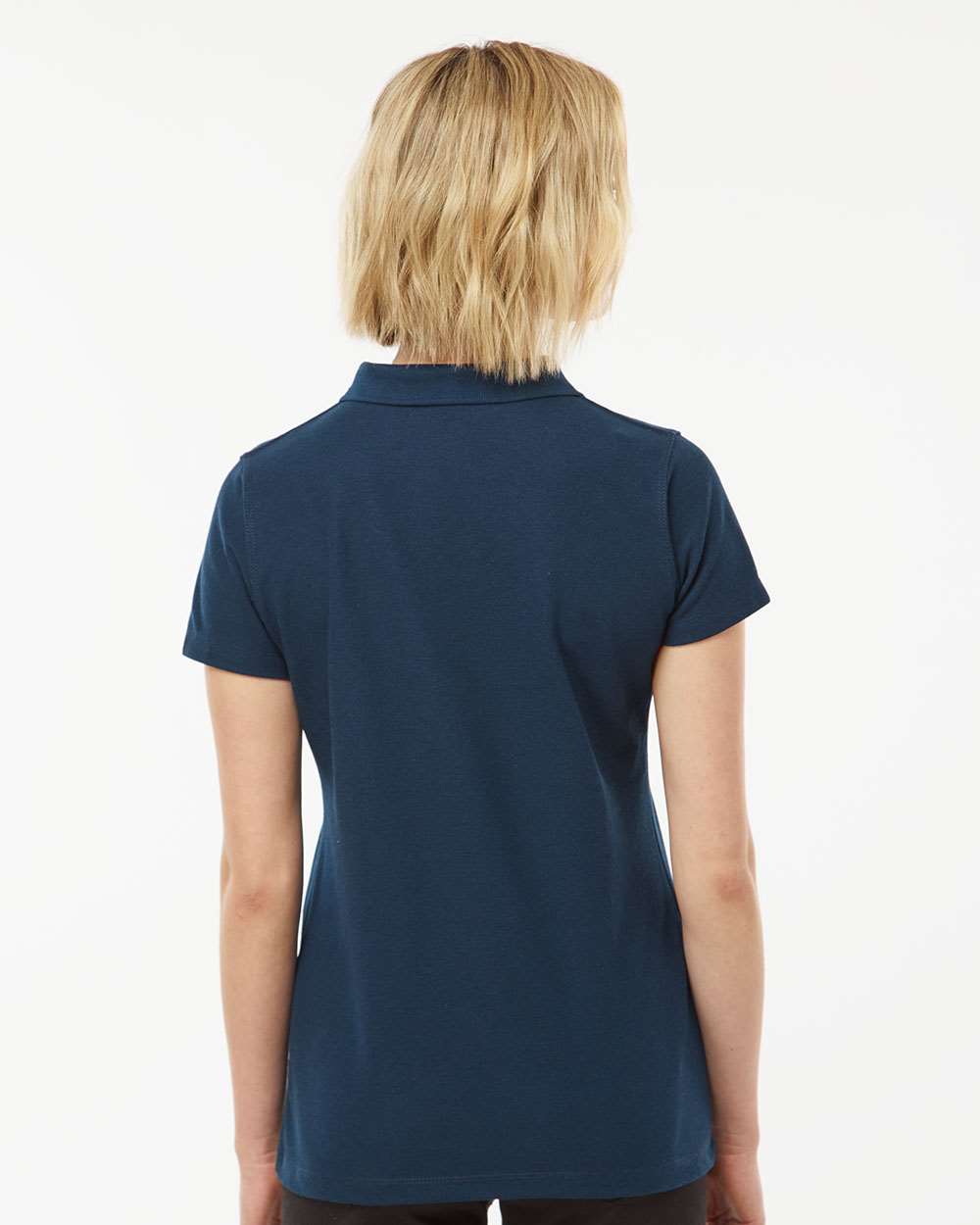 Women's 50/50 Sport Pique Polo - OnModelBack - B10659103 - Navy