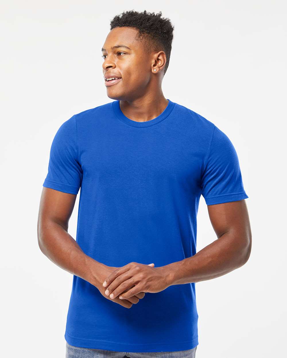 Men's Premium Cotton T-Shirt - OnModelFront - B10859752 - Royal