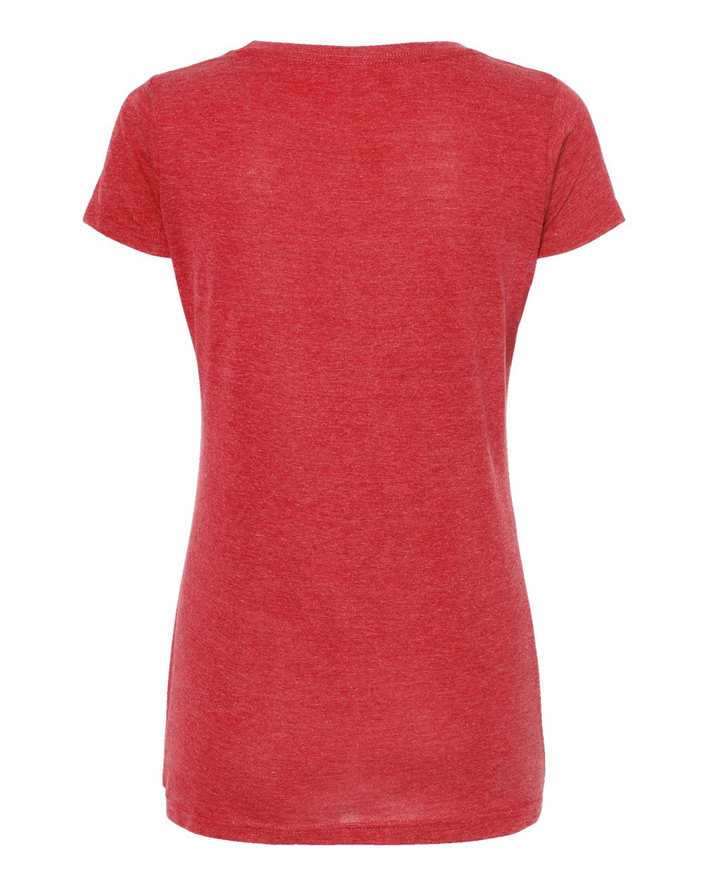 Women's Poly-Rich Scoop Neck T-Shirt - Back - B30159702 - Heather Red