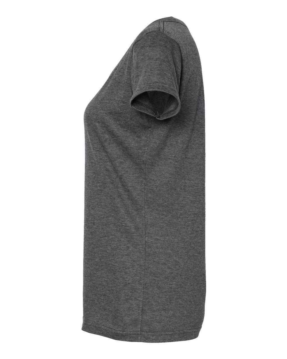 Women's Poly-Rich Scoop Neck T-Shirt - DirectSide - B30159592 - Heather Charcoal