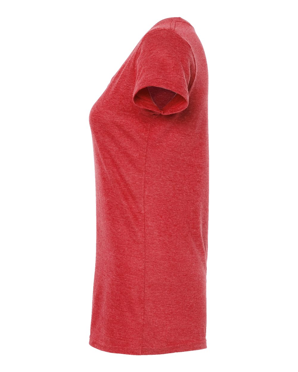 Women's Poly-Rich Scoop Neck T-Shirt - DirectSide - B30159702 - Heather Red