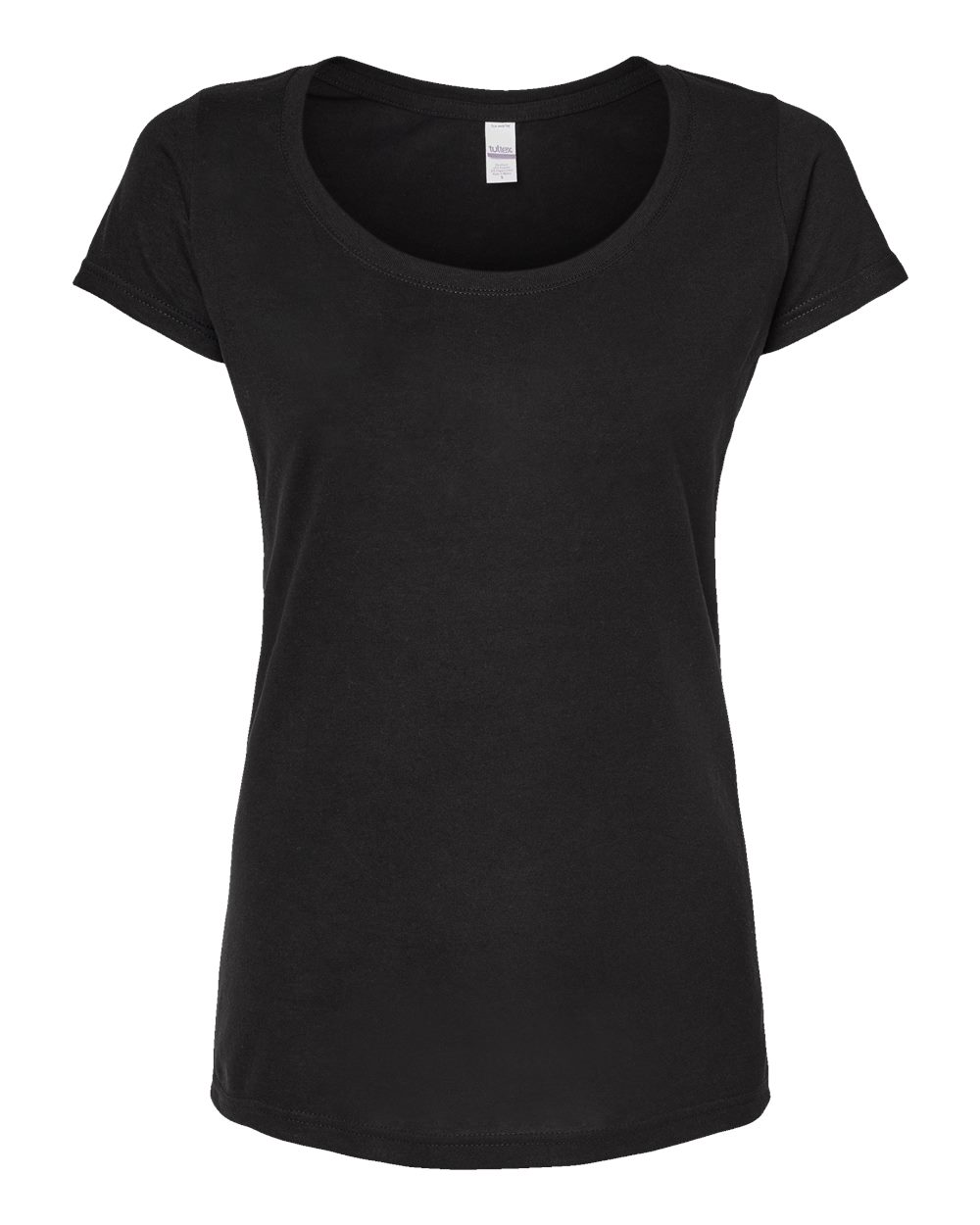 Women's Poly-Rich Scoop Neck T-Shirt - Front - B30159502 - Black