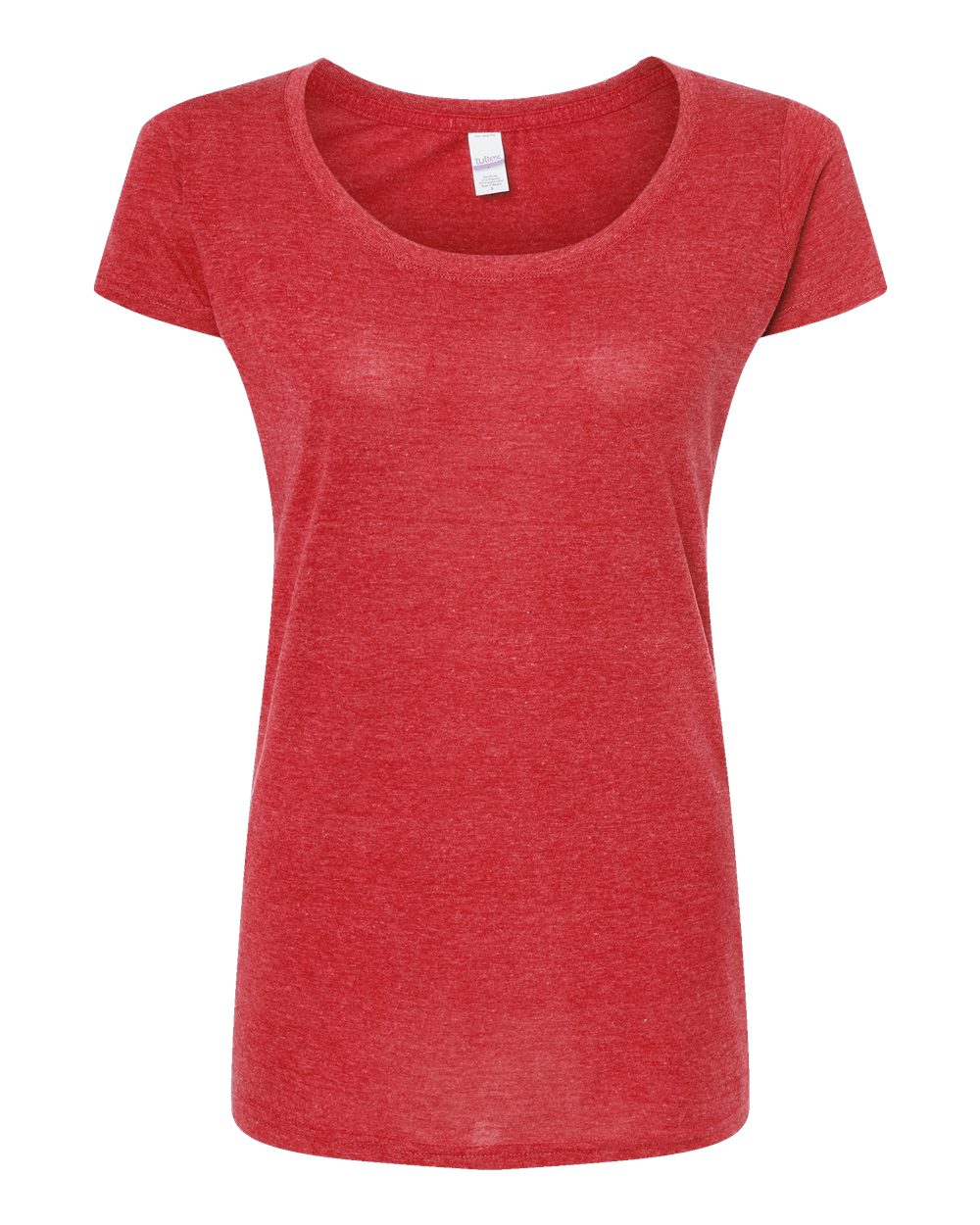 Women's Poly-Rich Scoop Neck T-Shirt - Front - B30159702 - Heather Red