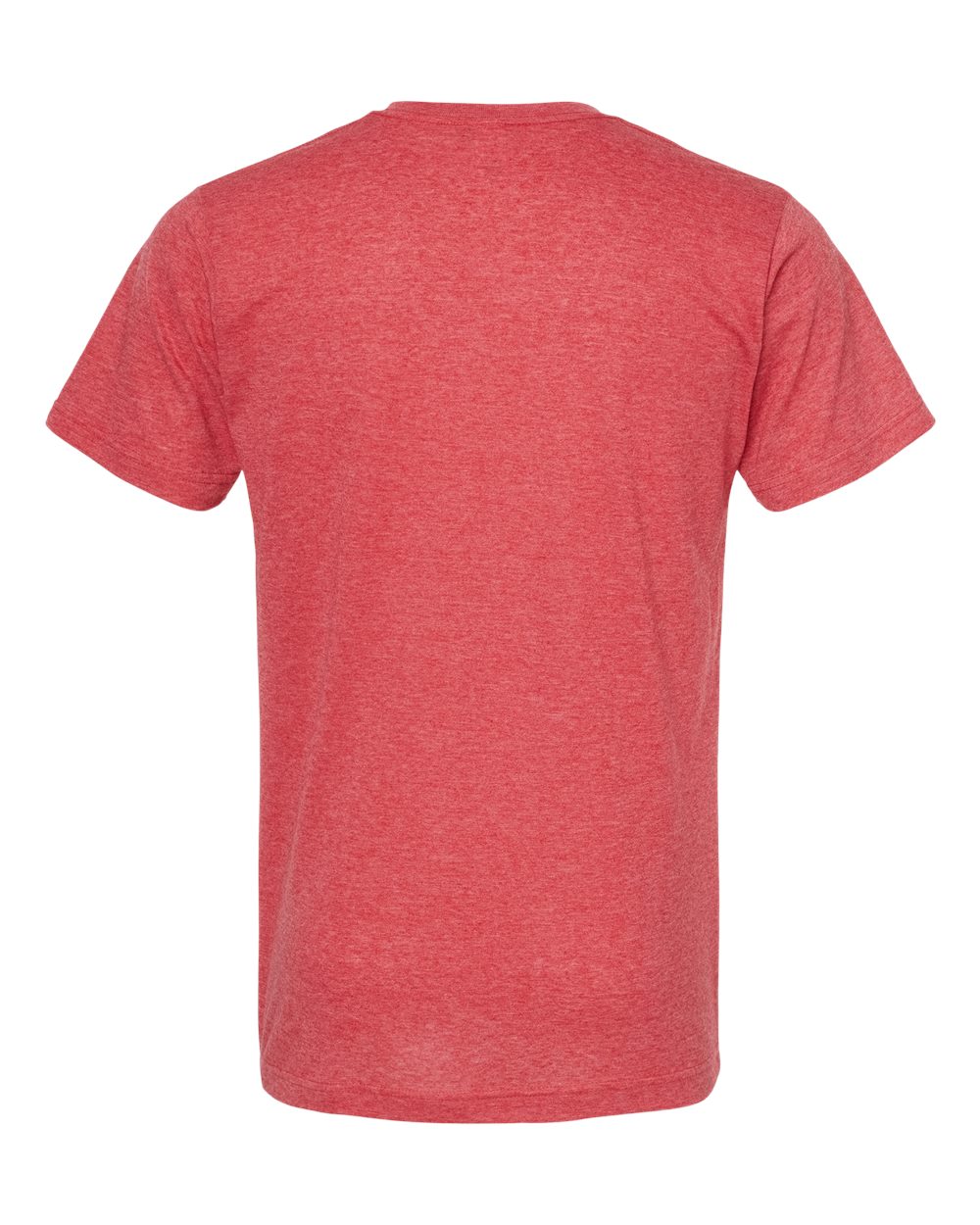 Men's Poly-Rich V-Neck T-Shirt - Back - B20059702 - Heather Red