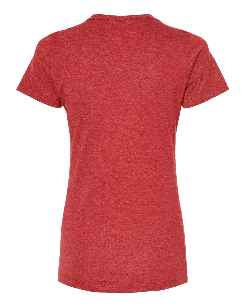 Women's Premium Cotton Blend T-Shirt - Back - B11159102 - Red Heather