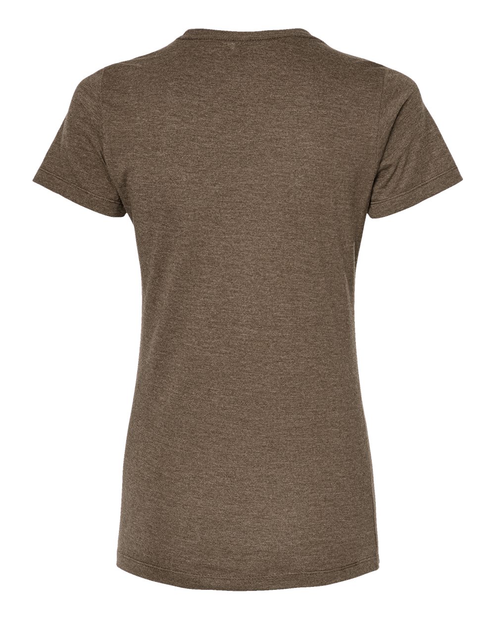 Women's Premium Cotton Blend T-Shirt - Back - B11159602 - Brown Heather