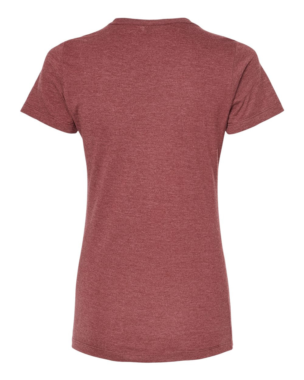 Women's Premium Cotton Blend T-Shirt - Back - B11159702 - Burgundy Heather