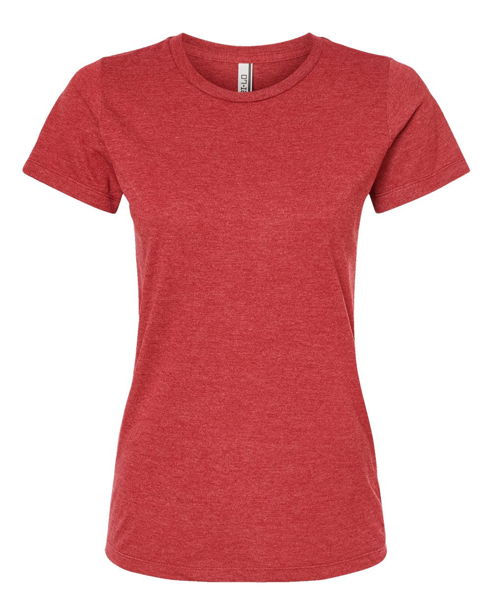 Women's Premium Cotton Blend T-Shirt - Front - B11159102 - Red Heather