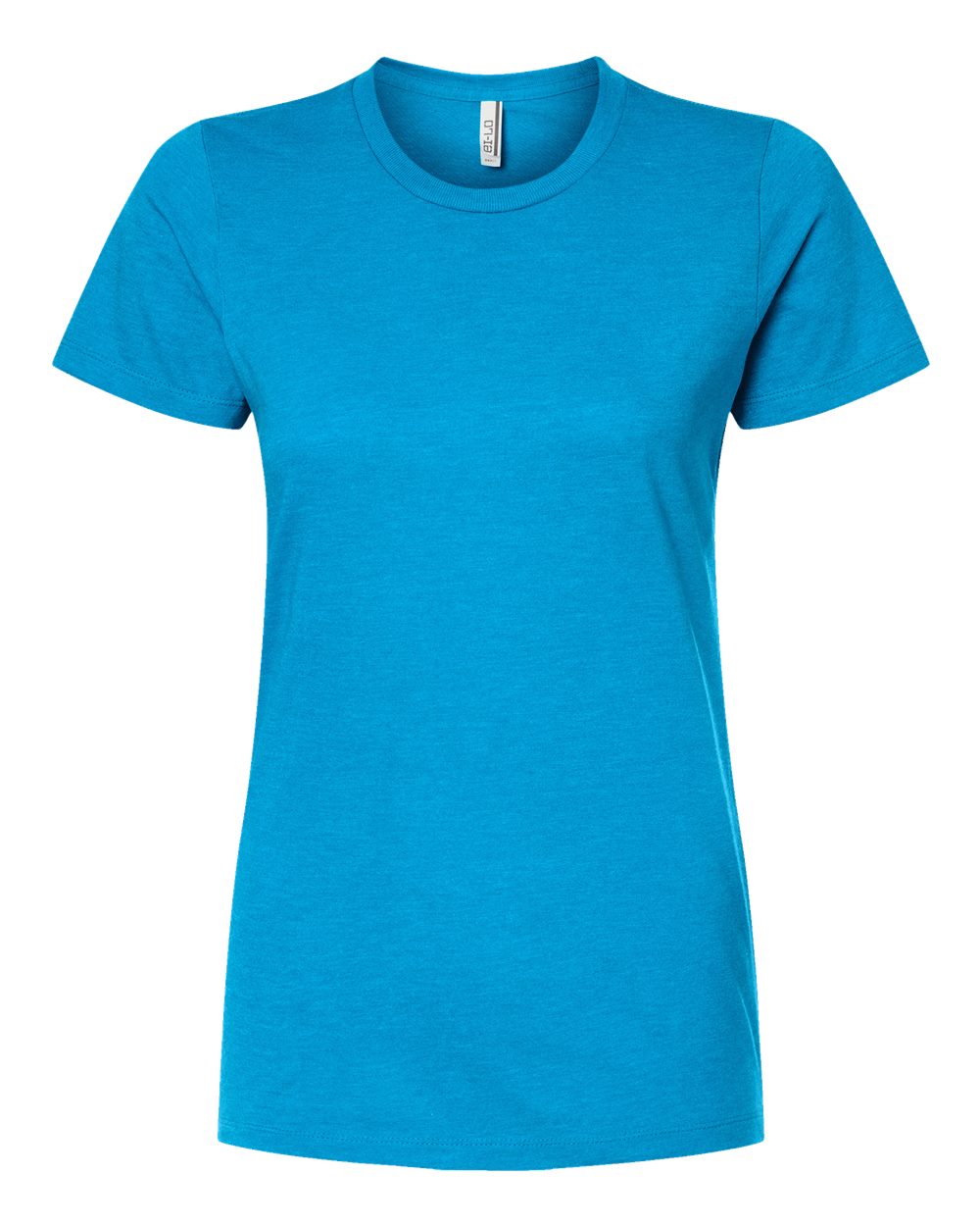 Women's Premium Cotton Blend T-Shirt - Front - B11159192 - Turquoise Heather