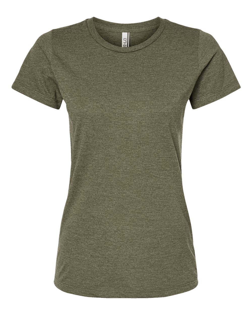 Women's Premium Cotton Blend T-Shirt - Front - B11159542 - Olive Heather