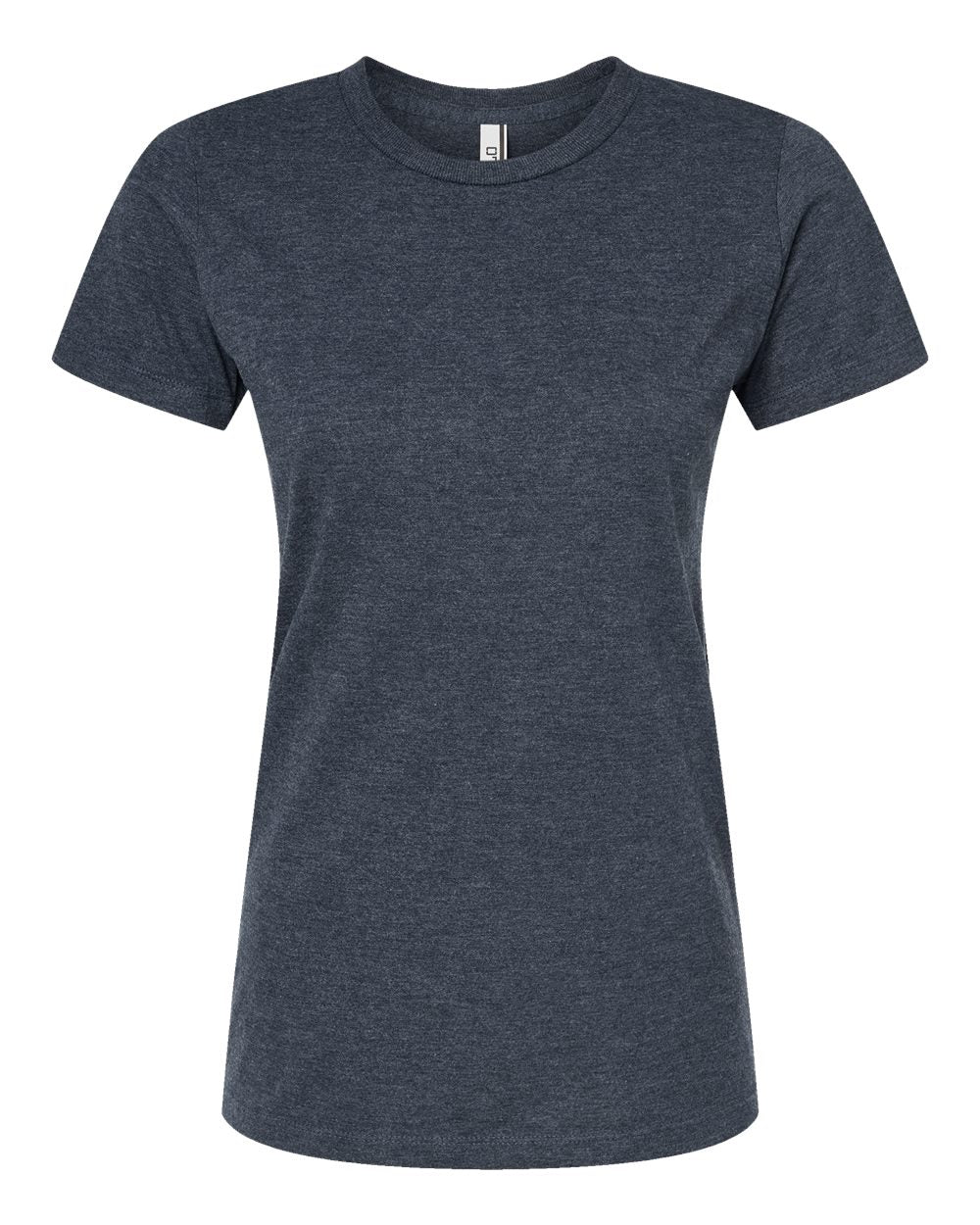 Women's Premium Cotton Blend T-Shirt - Front - B11159652 - Navy Heather