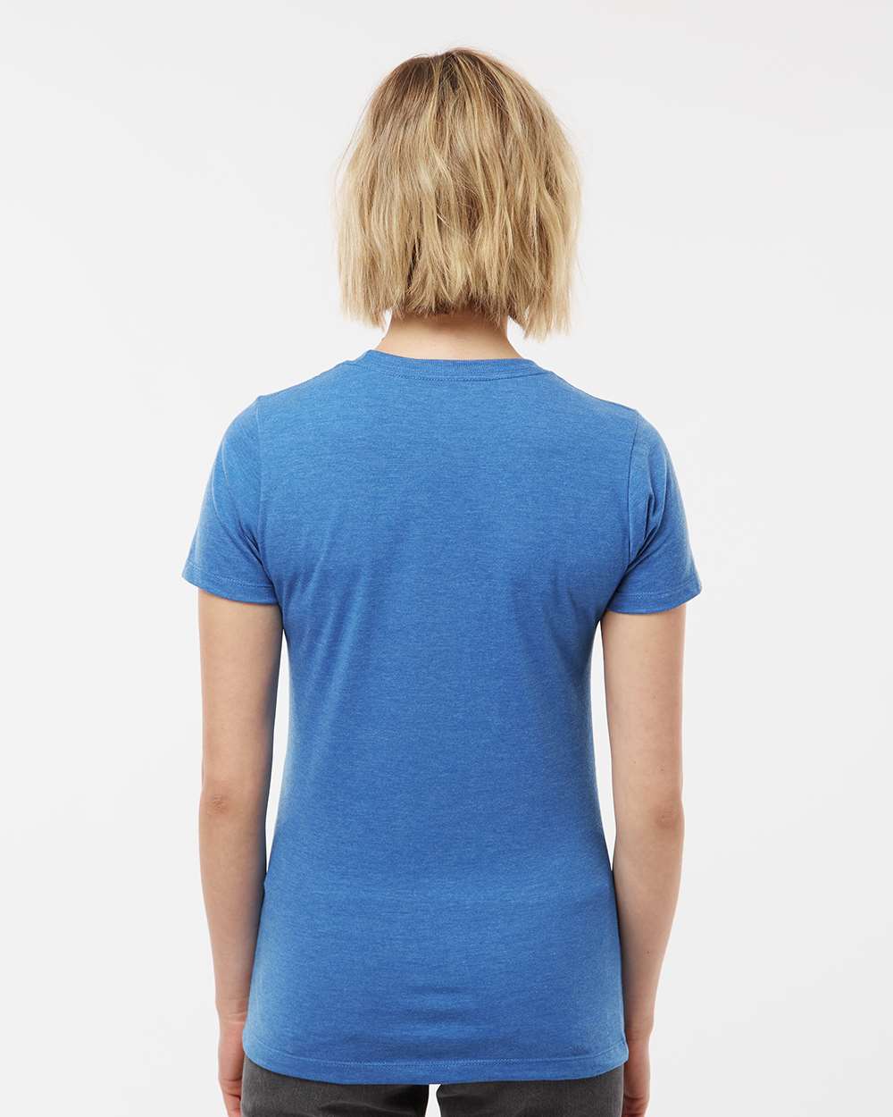 Women's Premium Cotton Blend T-Shirt - OnModelBack - B11159752 - Royal Heather