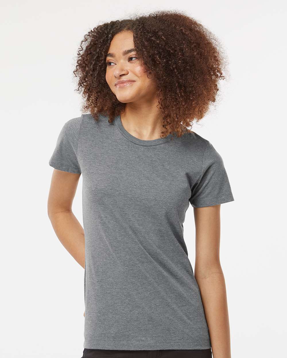 Women's Premium Cotton Blend T-Shirt - OnModelFront - B11159092 - Athletic Heather