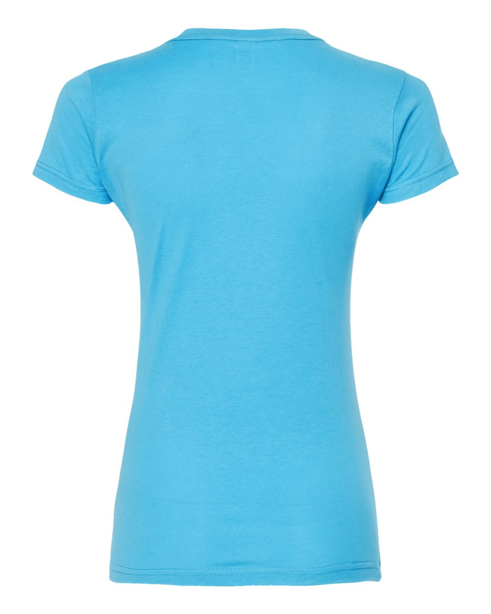Women's Fine Jersey Slim Fit T-Shirt - Back - B20159042 - Aqua