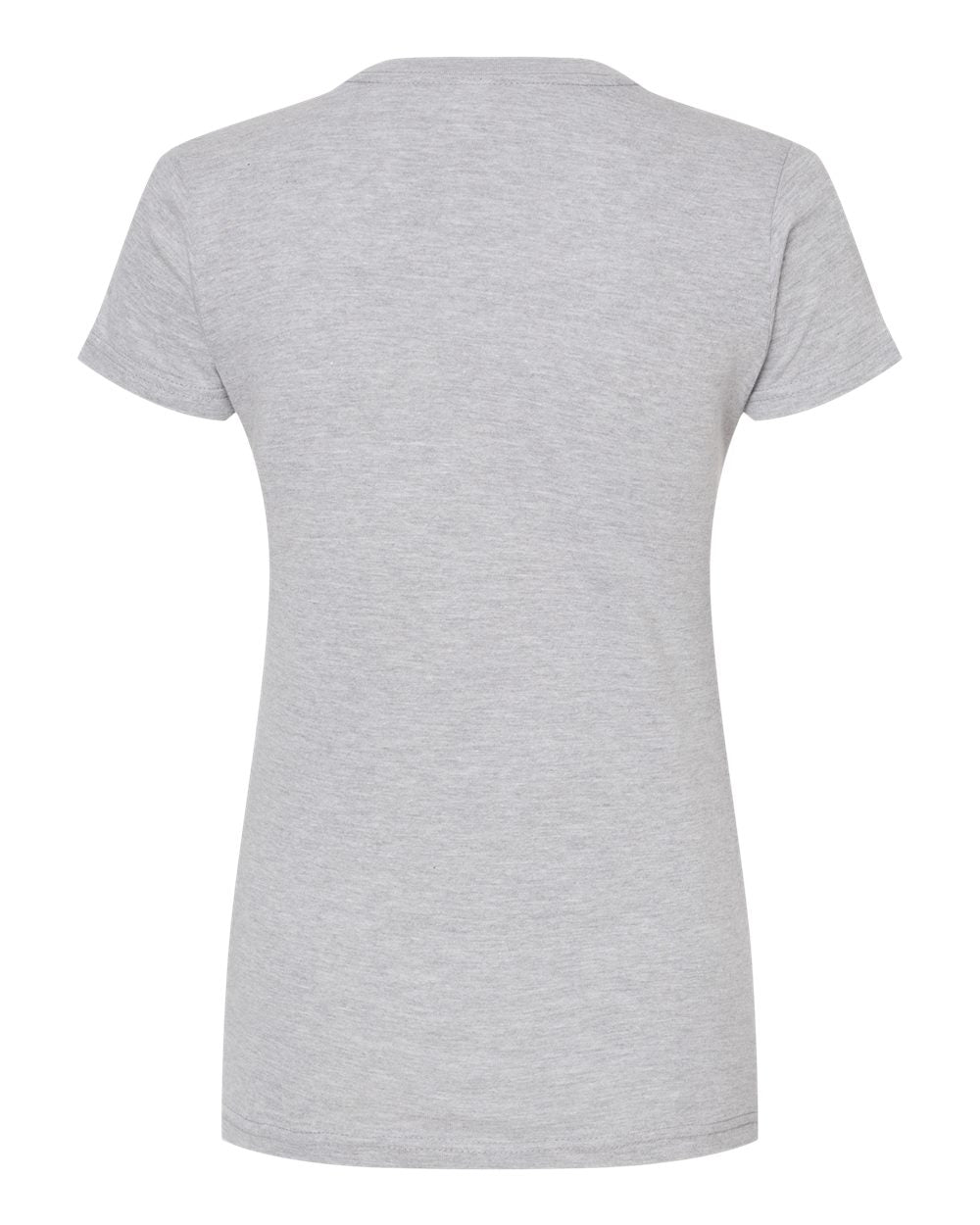 Women's Fine Jersey Slim Fit T-Shirt - Back - B20159102 - Heather Grey