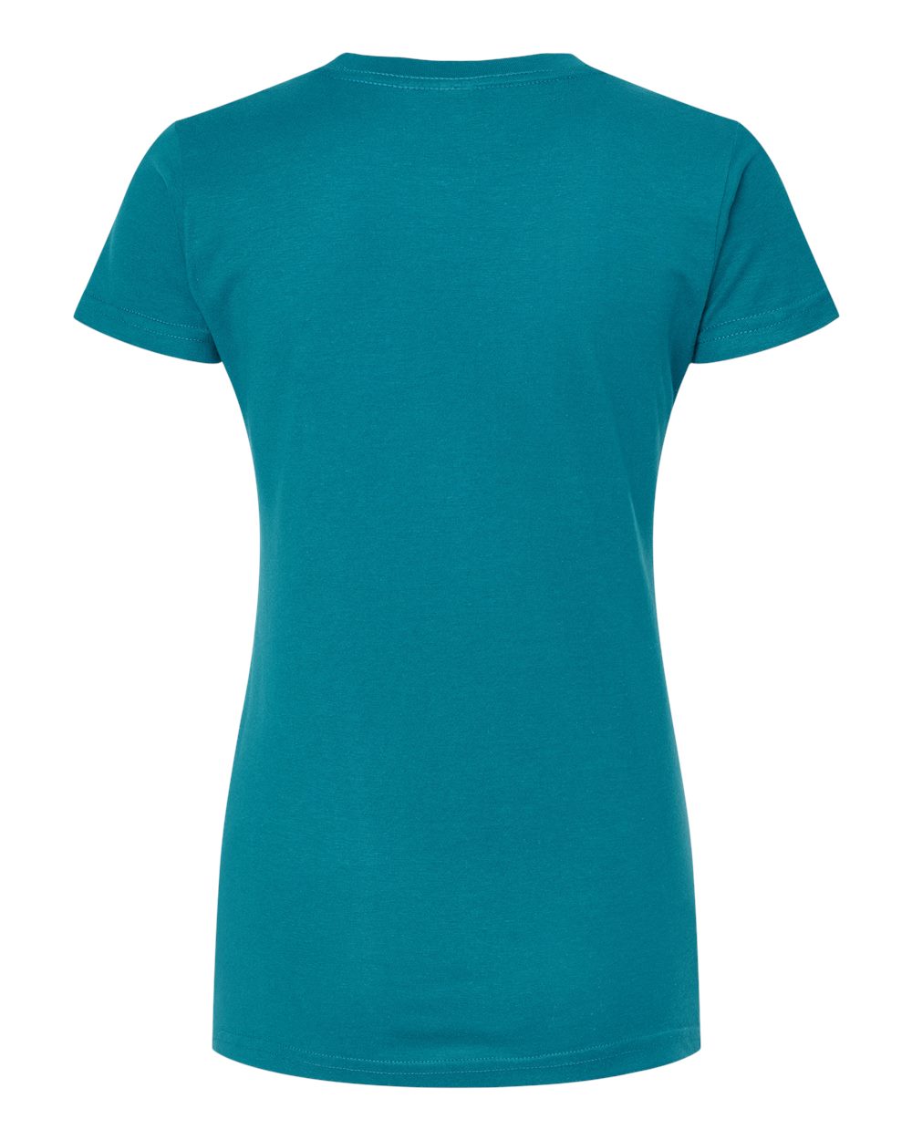 Women's Fine Jersey Slim Fit T-Shirt - Back - B20159142 - Teal
