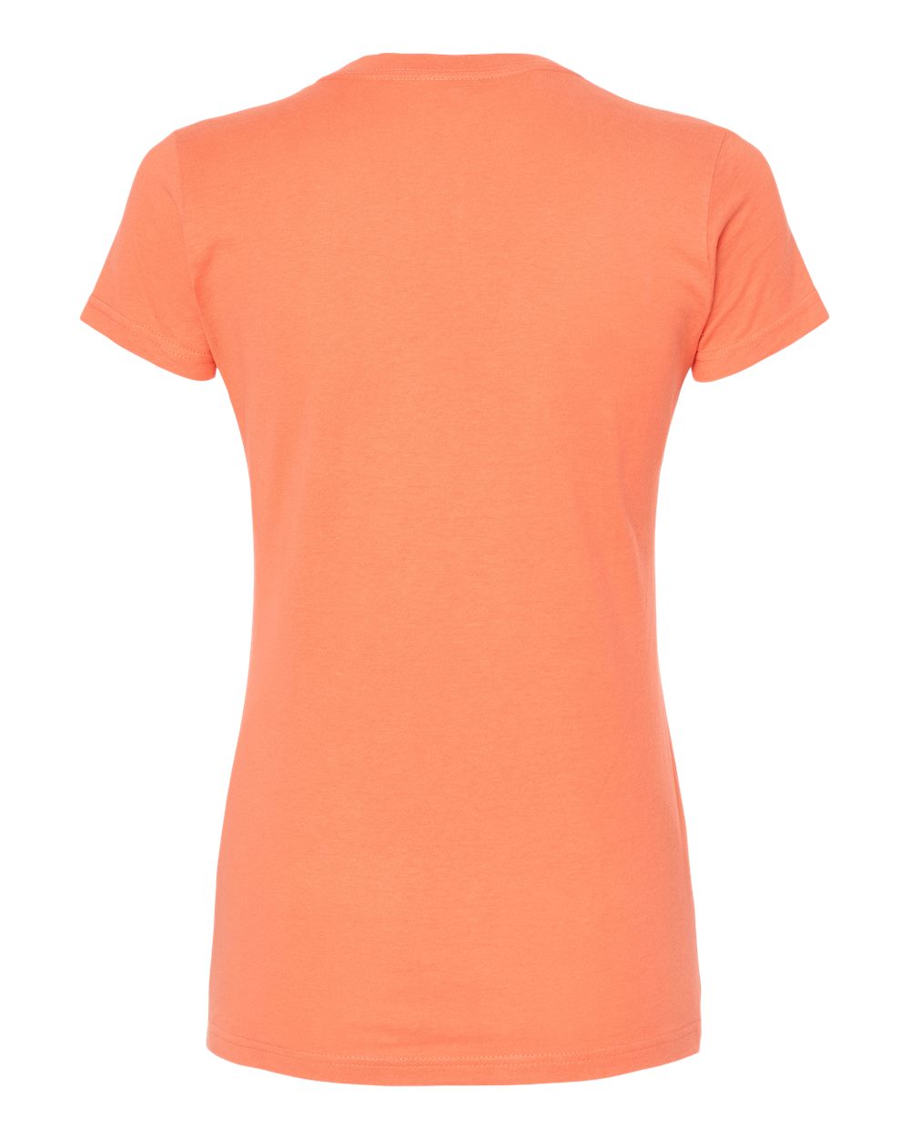 Women's Fine Jersey Slim Fit T-Shirt - Back - B20159272 - Coral