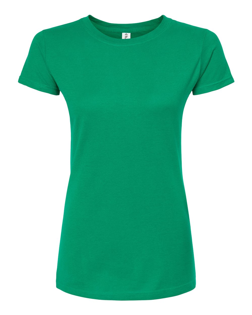 Women's Fine Jersey Slim Fit T-Shirt - Front - B20159112 - Kelly Green