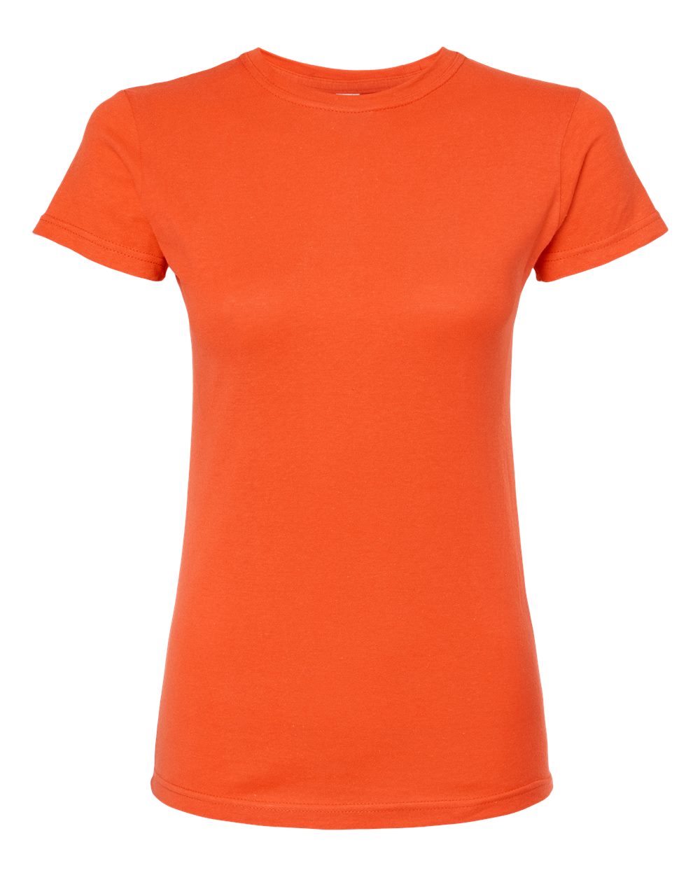 Women's Fine Jersey Slim Fit T-Shirt - Front - B20159662 - Orange