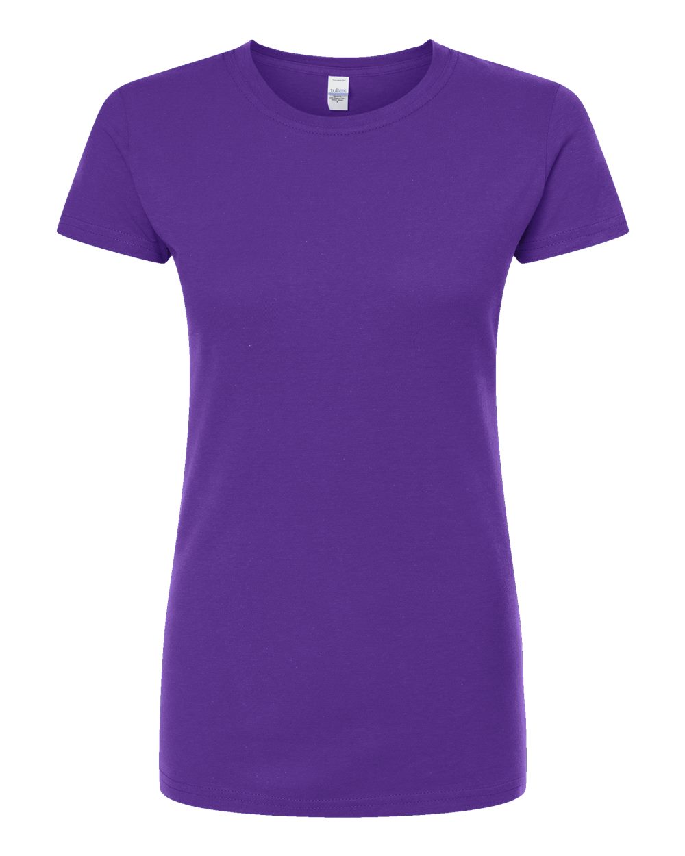 Women's Fine Jersey Slim Fit T-Shirt - Front - B20159672 - Purple