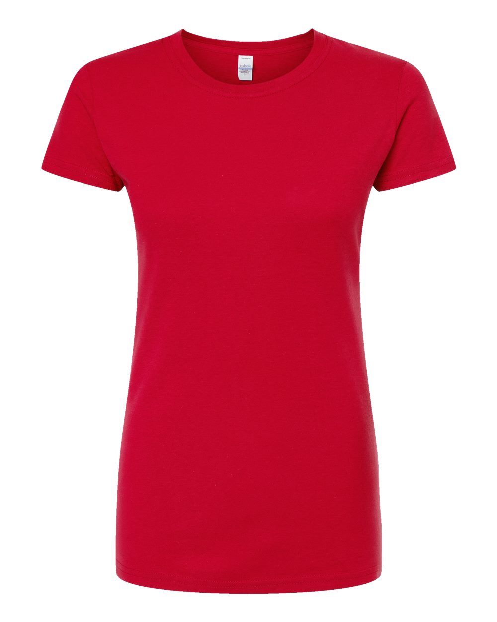 Women's Fine Jersey Slim Fit T-Shirt - Front - B20159702 - Red