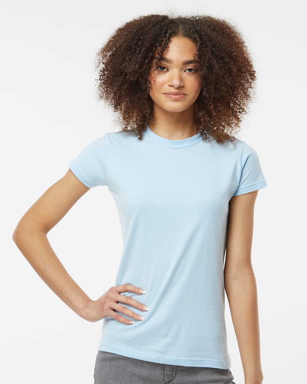 Women's Fine Jersey Slim Fit T-Shirt - styleImage