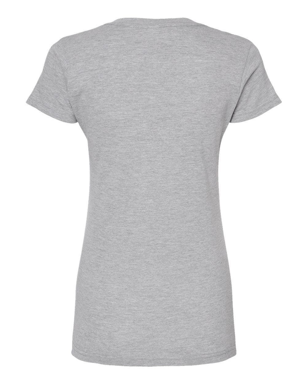 Women's Fine Jersey V-Neck T-Shirt - Back - B20259092 - Heather Grey
