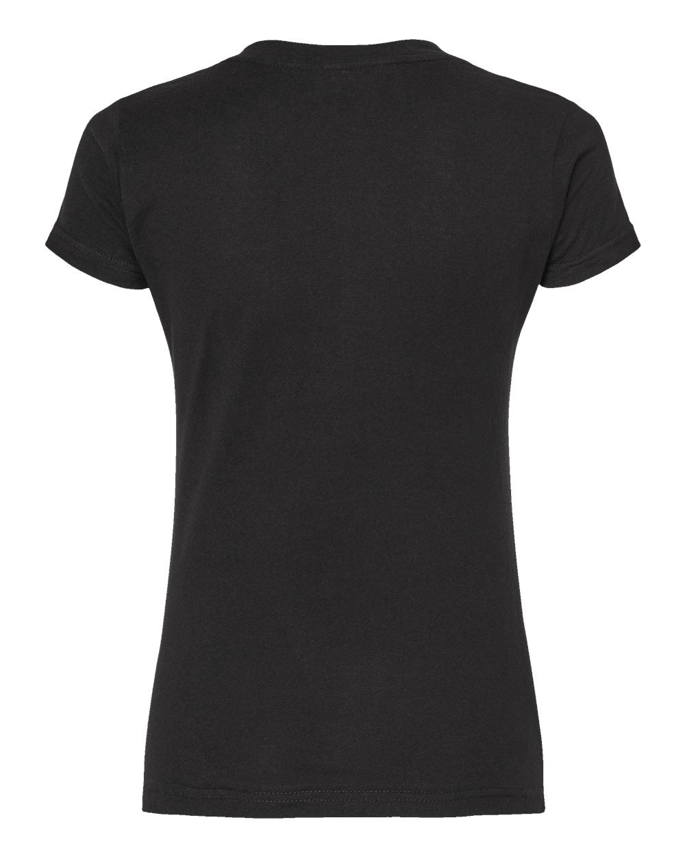 Women's Fine Jersey V-Neck T-Shirt - Back - B20259502 - Black
