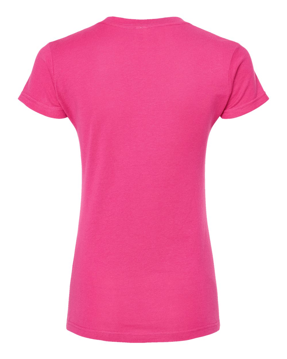 Women's Fine Jersey V-Neck T-Shirt - Back - B20259692 - Fuchsia