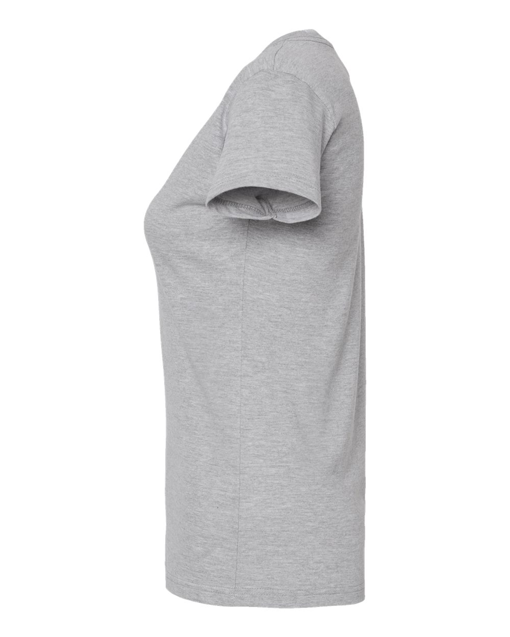 Women's Fine Jersey V-Neck T-Shirt - DirectSide - B20259092 - Heather Grey