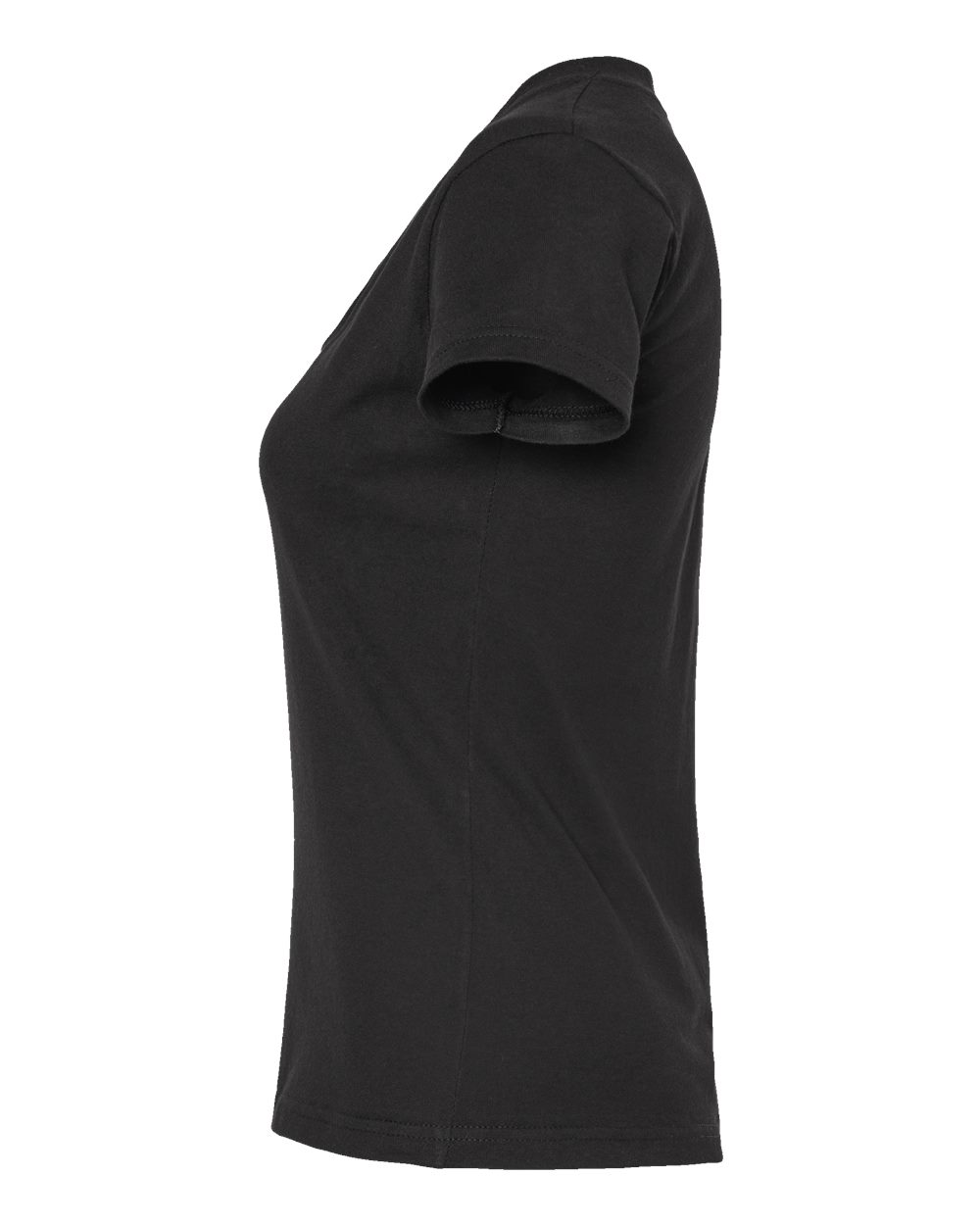 Women's Fine Jersey V-Neck T-Shirt - DirectSide - B20259502 - Black