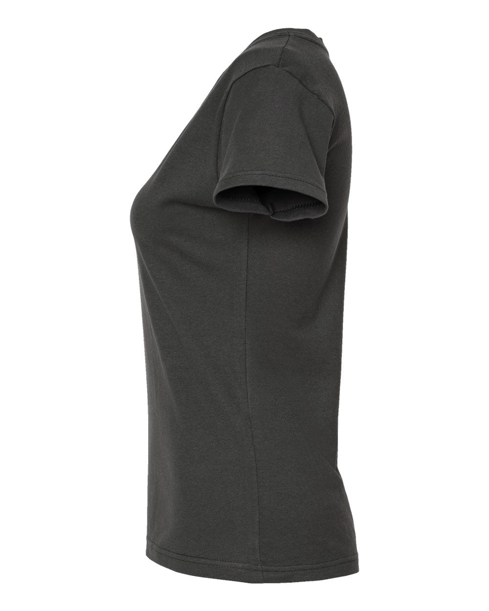 Women's Fine Jersey V-Neck T-Shirt - DirectSide - B20259592 - Charcoal