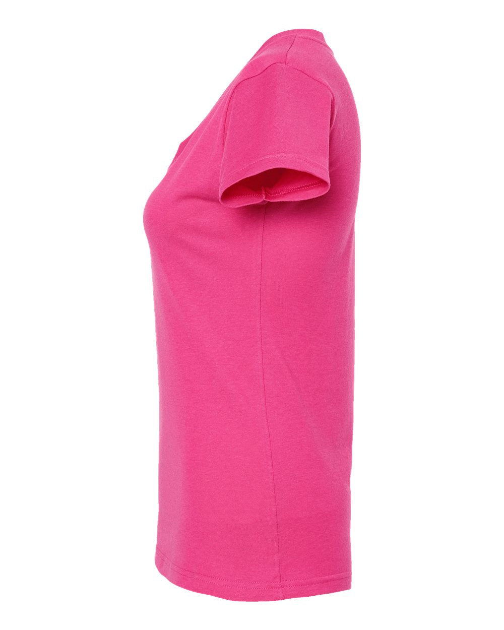 Women's Fine Jersey V-Neck T-Shirt - DirectSide - B20259692 - Fuchsia