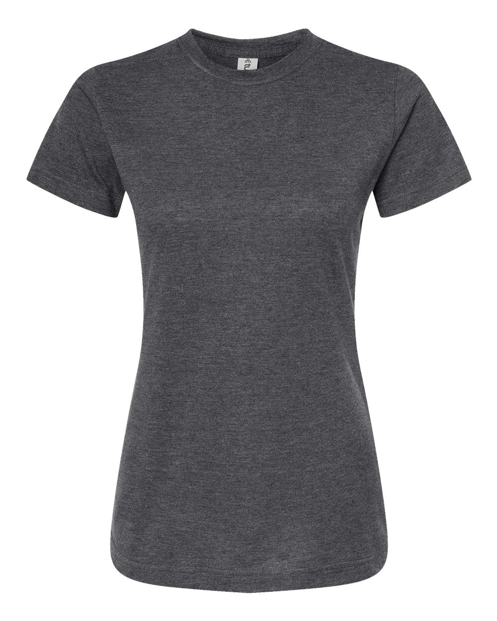 Women's Fine Jersey Classic Fit T-Shirt - Front - B20359093 - Heather Charcoal
