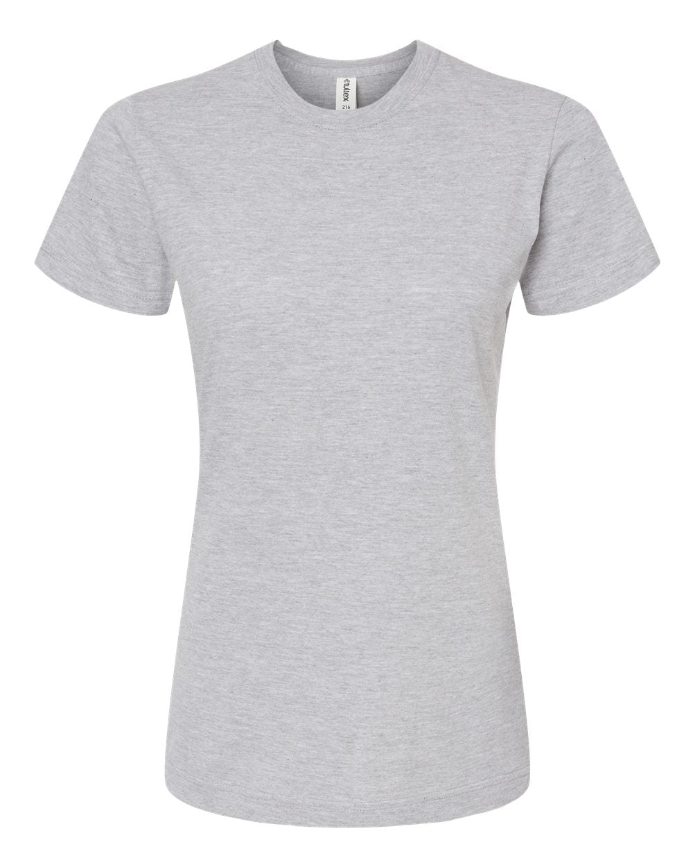 Women's Fine Jersey Classic Fit T-Shirt - Front - B20359103 - Heather Grey