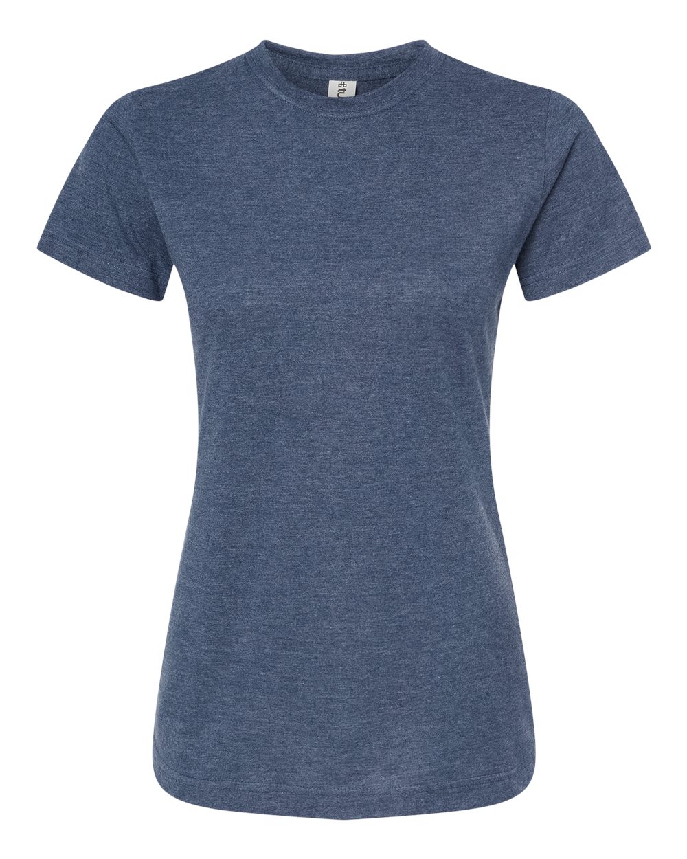 Women's Fine Jersey Classic Fit T-Shirt - Front - B20359253 - Heather Denim