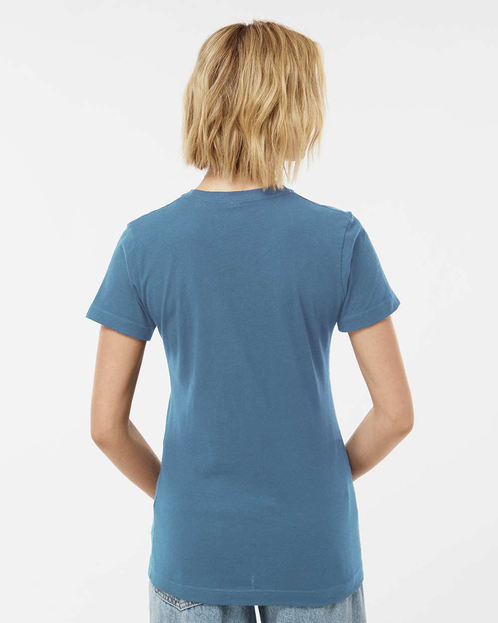 Women's Fine Jersey Classic Fit T-Shirt - OnModelBack - B20359053 - Slate