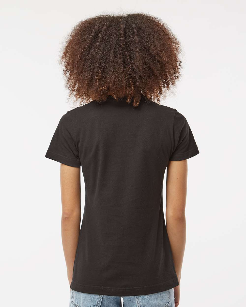Women's Fine Jersey Classic Fit T-Shirt - OnModelBack - B20359503 - Black
