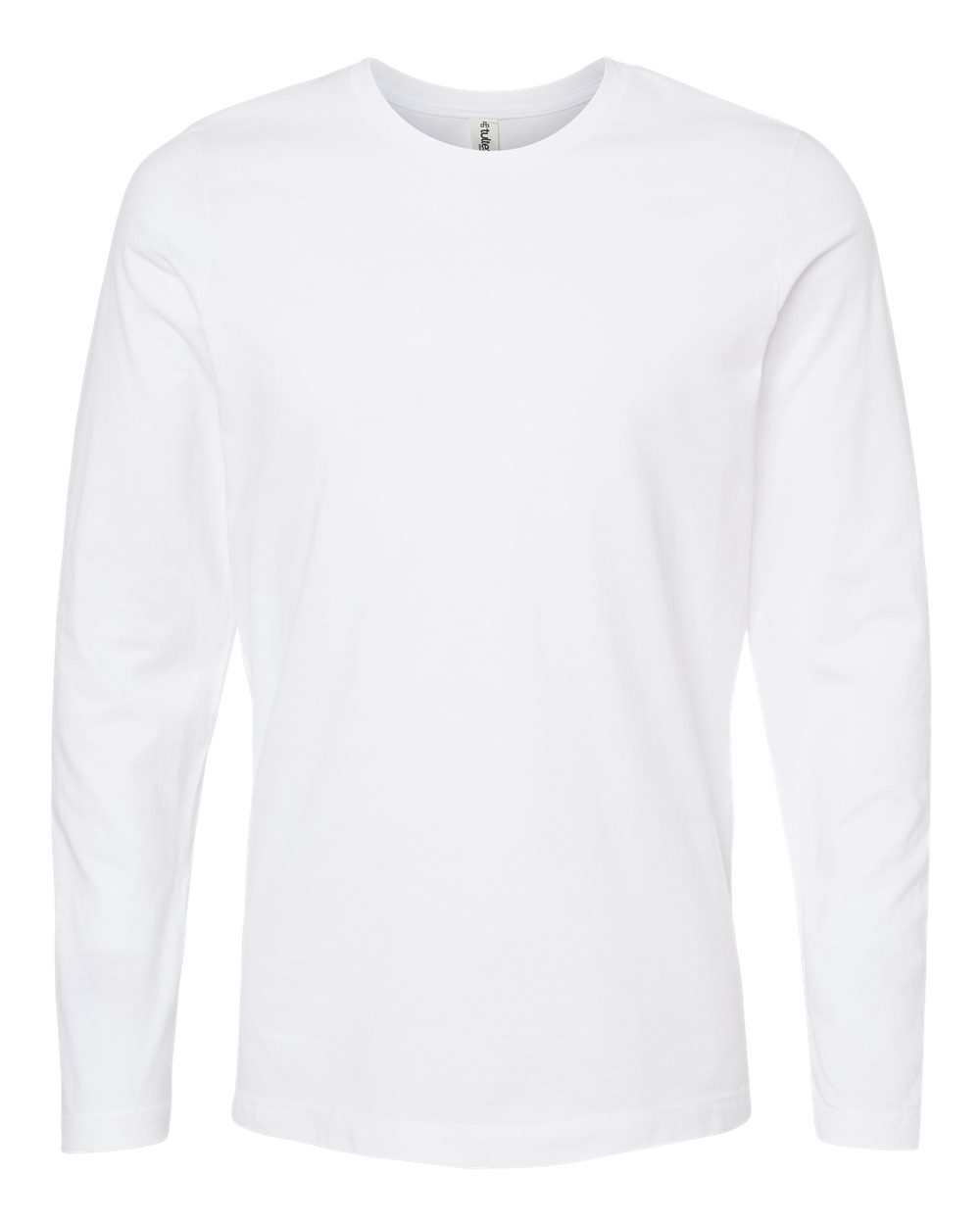 Unisex Premium Cotton Long Sleeve T-Shirt - Front - B11859002 - White